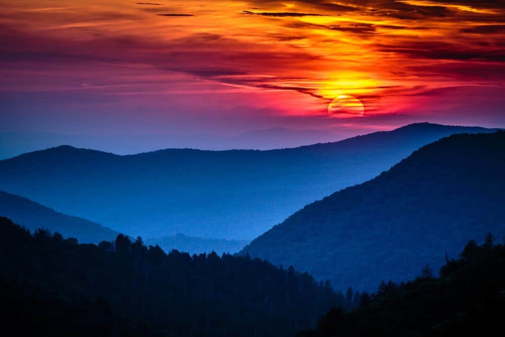 Incredible Sunsets of the smoky mountain